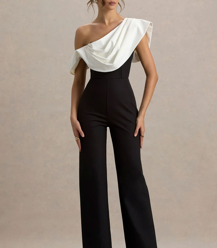 Black-&-White-Asymmetric-Draped-Jumpsuit1